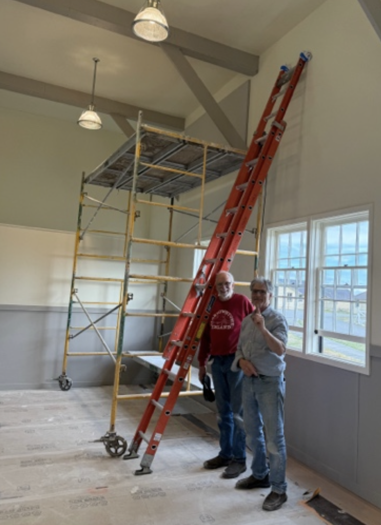 Mark and John ready for the next acoustic panel